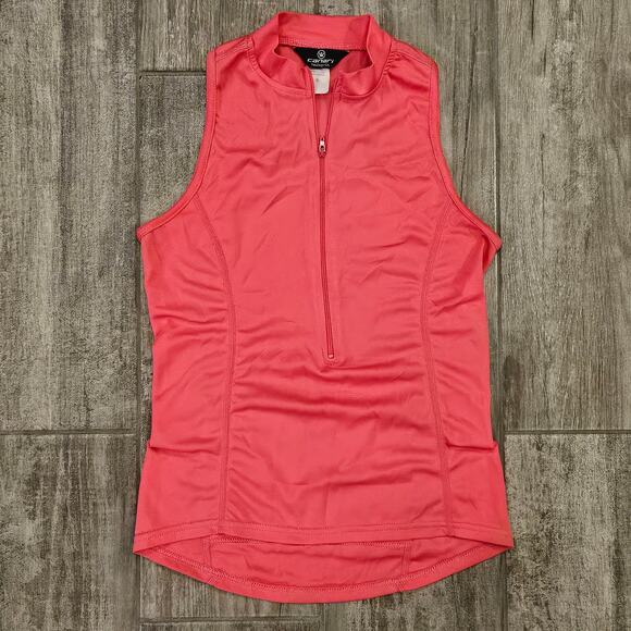 Canari Tops - Canari Sleeveless ½ Zip Bike Jersey Womens Size S Pink Cycling Activewear